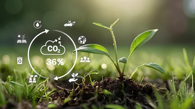 CO2 Neutrality.Zero Carbon concept. .Sustainable Growth and Green Energy