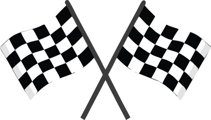 Fototapeta premium Racing flag icons set. Finish flag. Vector illustration