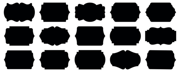  Vintage label and badges shape collection set.  Super set different vintage frames. vintage label shapes decorative vector illustration eps 10.