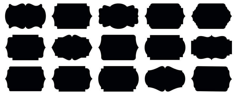  Vintage label and badges shape collection set.  Super set different vintage frames. vintage label shapes decorative vector illustration eps 10.