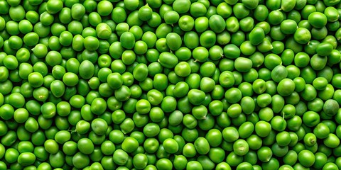 High-resolution panoramic image of vibrant green peas, perfect for wallpaper.