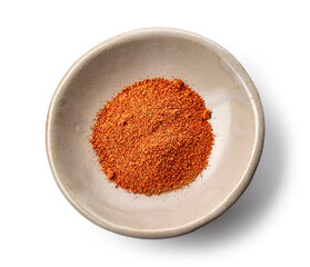 bowl of red paprika powder