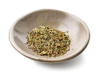bowl of dried basil