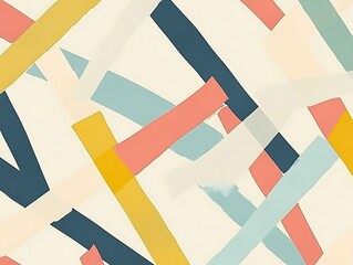 Playful pastel strips arrangement for modern aesthetic and creative design