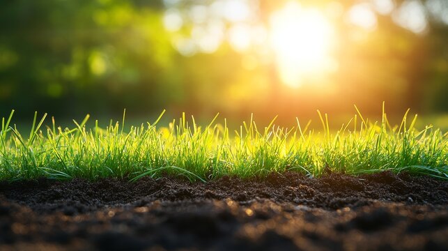 A focused picture of a heavy-duty roller aerator, its steel spikes embedding into the ground, with grass blades parting to show the nutritious soil below