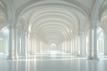 Minimalist Data Center Featuring Bright White Walls and Perfectly Aligned Server Racks in a Modern Aesthetic Environment