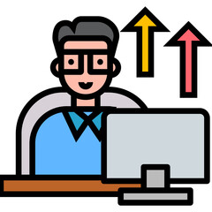 Leadership lineal color icon