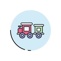 Toy Train Vector icon