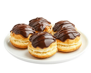 Delicious profiteroles topped with rich chocolate glaze, perfect for dessert lovers. These sweet pastries are light and airy, making them irresistible treat