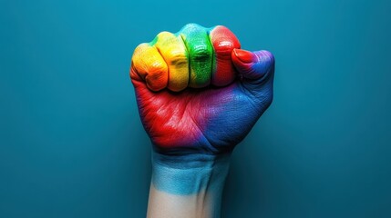 Empowering lgbtqia rights urban street protest image vibrant environment close-up view unity concept