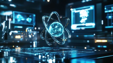Quantum Leap: Unveiling Atomic Structure in a Futuristic Lab