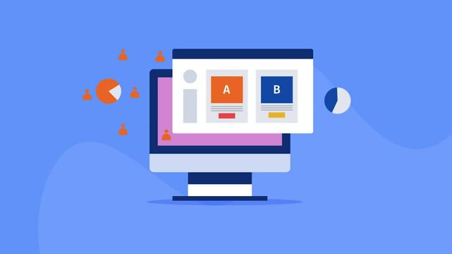 Testing AB version of advertising campaign, quality lead score and advertising performance analytics, conversion optimization concept.