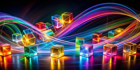 Long Exposure Photography: Abstract Cubes, April 19th - Artistic Light Trails