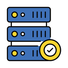 Big Data vector filled outline icon. EPS 10 file