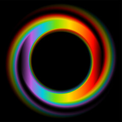 LGBTQ Pride Month rainbow colors abstract smooth circle vector background