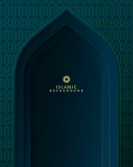 Dark blue islamic background © Satimcreative