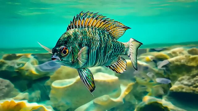 tropical fish in aquarium