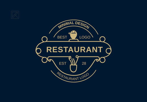 Restaurant Logo Design Minimal Style