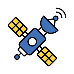 Satellite Dish vector filled outline icon. EPS 10 file