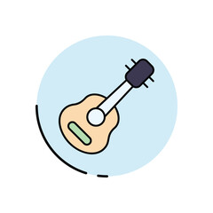 Mini Guitar Vector icon