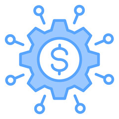 Business Model Blue Icon