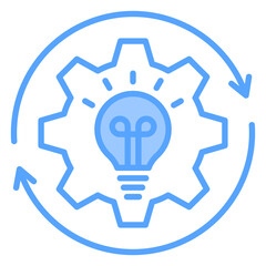Intelligence Process Blue Icon