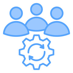 Human Resource Blue Icon