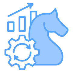 Strategy Blue Icon