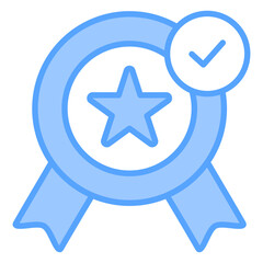 Service Quality Blue Icon