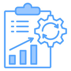 Repetitive Task Blue Icon