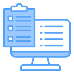 Data Entry Blue Icon