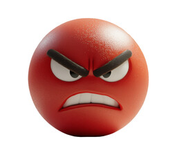 3D emoji icon for anger / envy on a transparent background