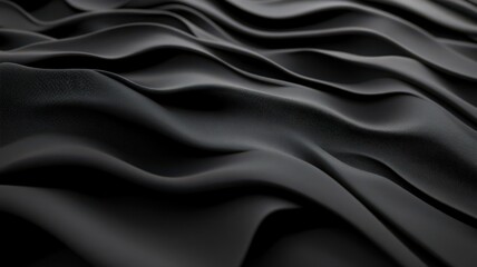 Obraz premium Abstract Dark Gray Fabric with Iridescent Particles and Wave Patterns