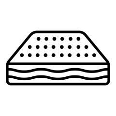 Icon: Latex Inside (Rolled) - Natural Latex Roll Icon, Organic Support, Hypoallergenic, Pressure Relief, Breathable. Editable Stroke and Colors.