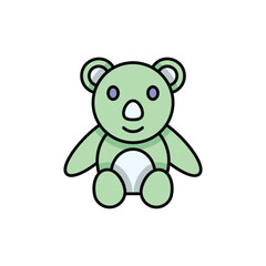 Stuffed Bear Vector icon