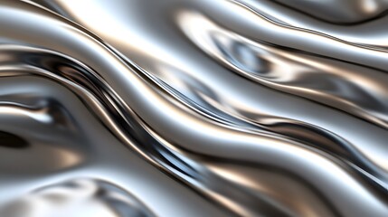 A close up photograph showing a shiny metallic flowing fabric