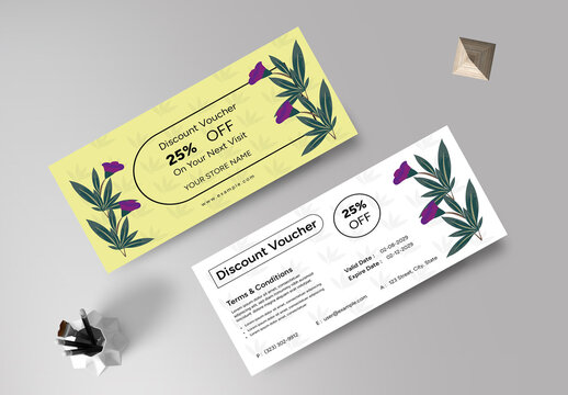 Discount Voucher Card Layout