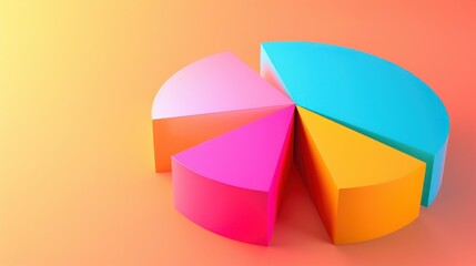 Obraz premium Geometric abstract charts and graphs with vibrant colors.