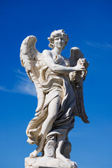 Angel with the Crown of Thorns by Gian Lorenzo Bernini and son Paolo on Ponte Sant'Angelo - Rome - Italy