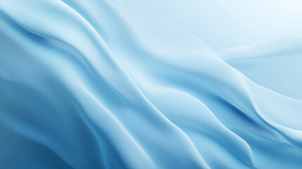 Obraz premium Background image of fluid, smooth fabric floating on a light blue gradient background