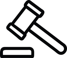 judge gavel simple icon. Vector illustration