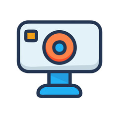 Naklejka premium Webcam Icon Vector Illustration