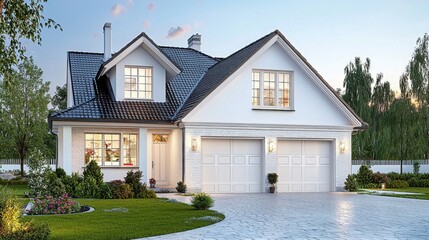 Contemporary house with abundant allowing natural light to flood the bright and airy interior space