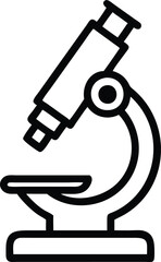 Microscope simple icon on white background. Microscope sign Vector