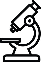 Microscope simple icon on white background. Microscope sign Vector