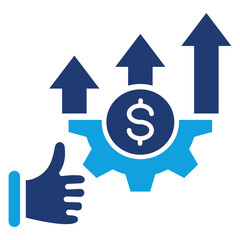 Advantage Flat Blue Icon