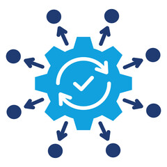 Distribution Flat Blue Icon