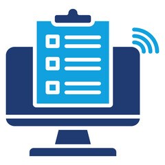 Digital Task Flat Blue Icon