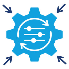 Integration Flat Blue Icon