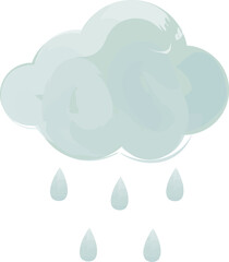 Watercolor Rainy Cloud